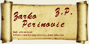 Žarko Perinović vizit kartica